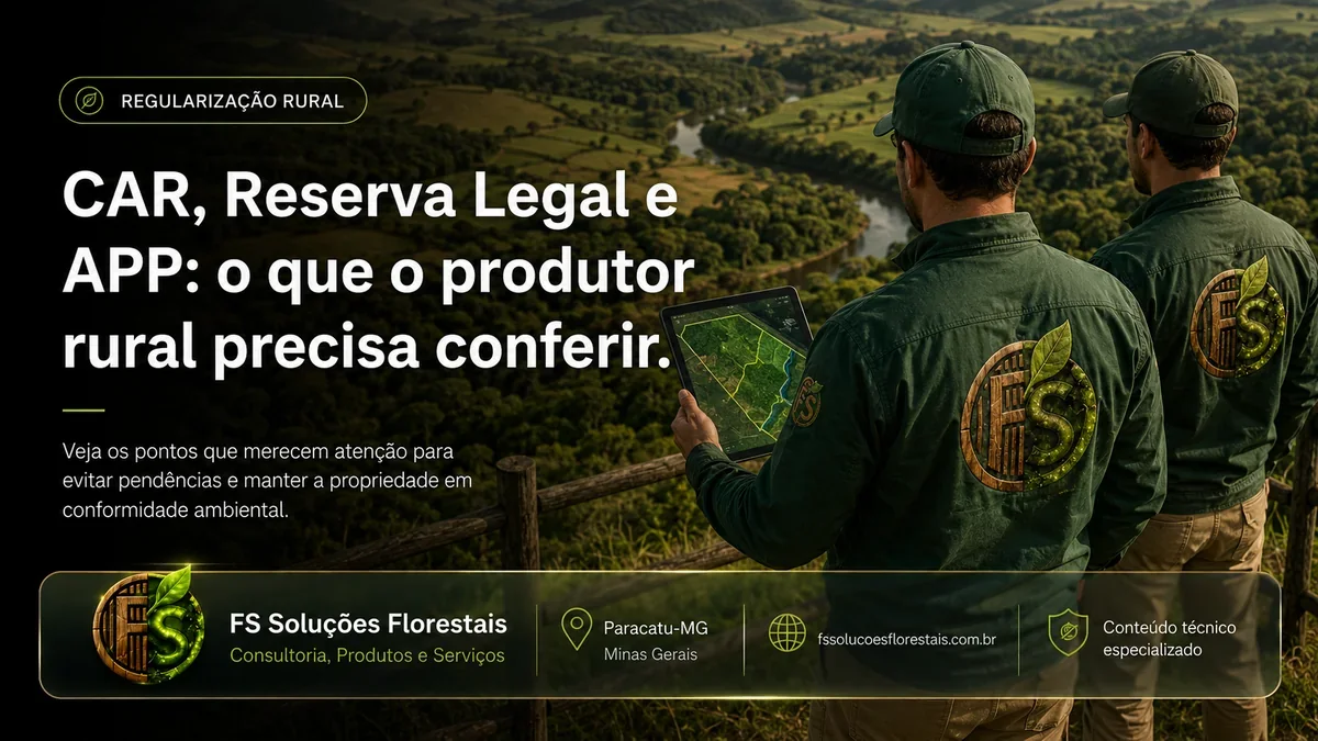 CAR, Reserva Legal e APP: o que o produtor rural precisa conferir