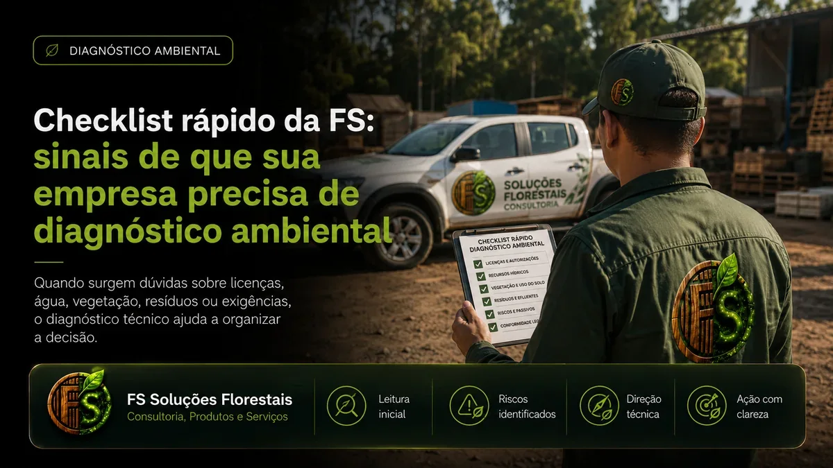 Checklist rápido da FS: sinais de que sua empresa precisa de diagnóstico ambiental