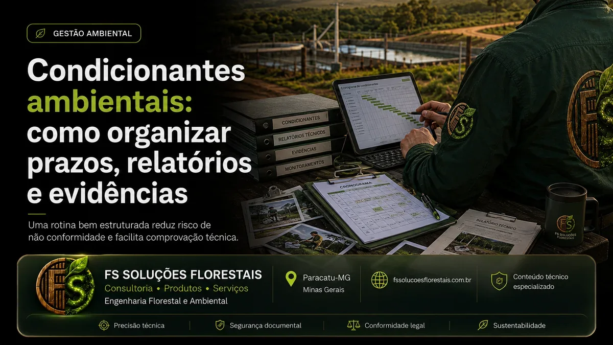 Condicionantes ambientais: como organizar prazos, relatórios e evidências