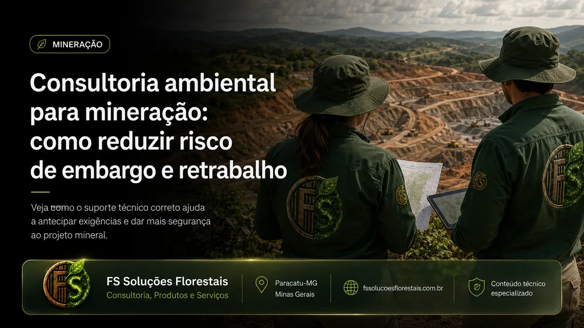 Consultoria ambiental para mineração: como reduzir risco de embargo e retrabalho