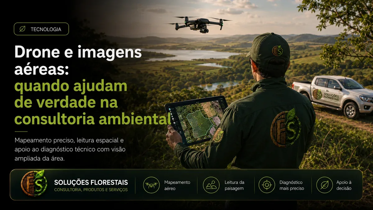 Drone e imagens aéreas em consultoria ambiental: quando ajudam de verdade