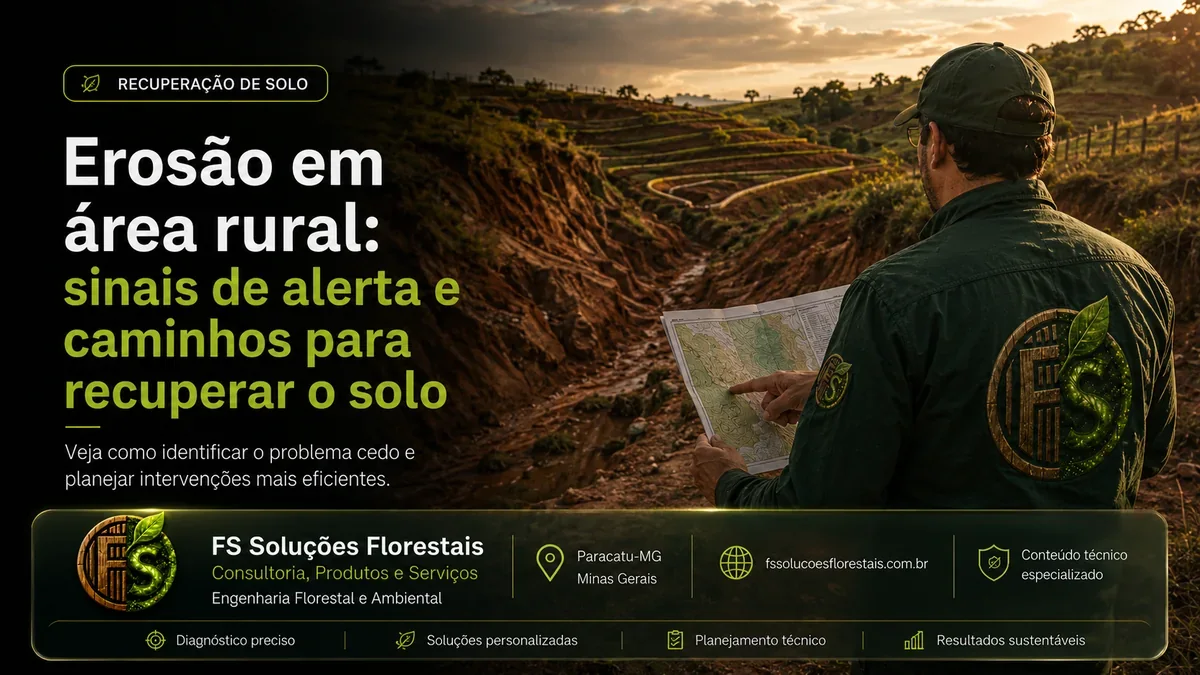 Erosão em área rural: sinais de alerta e caminhos para recuperar o solo