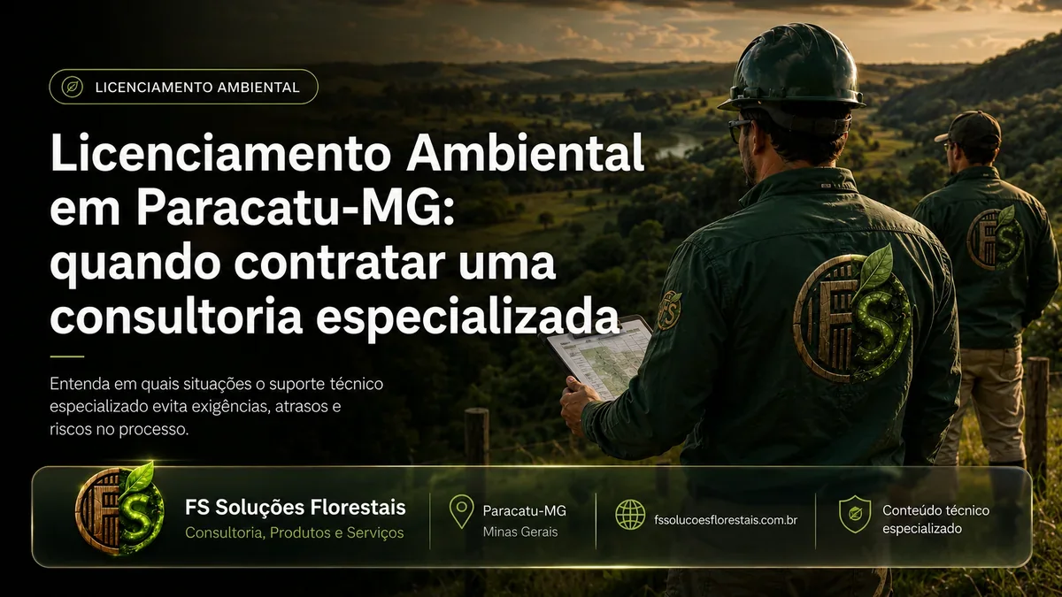 Licenciamento Ambiental em Paracatu-MG: quando contratar uma consultoria especializada