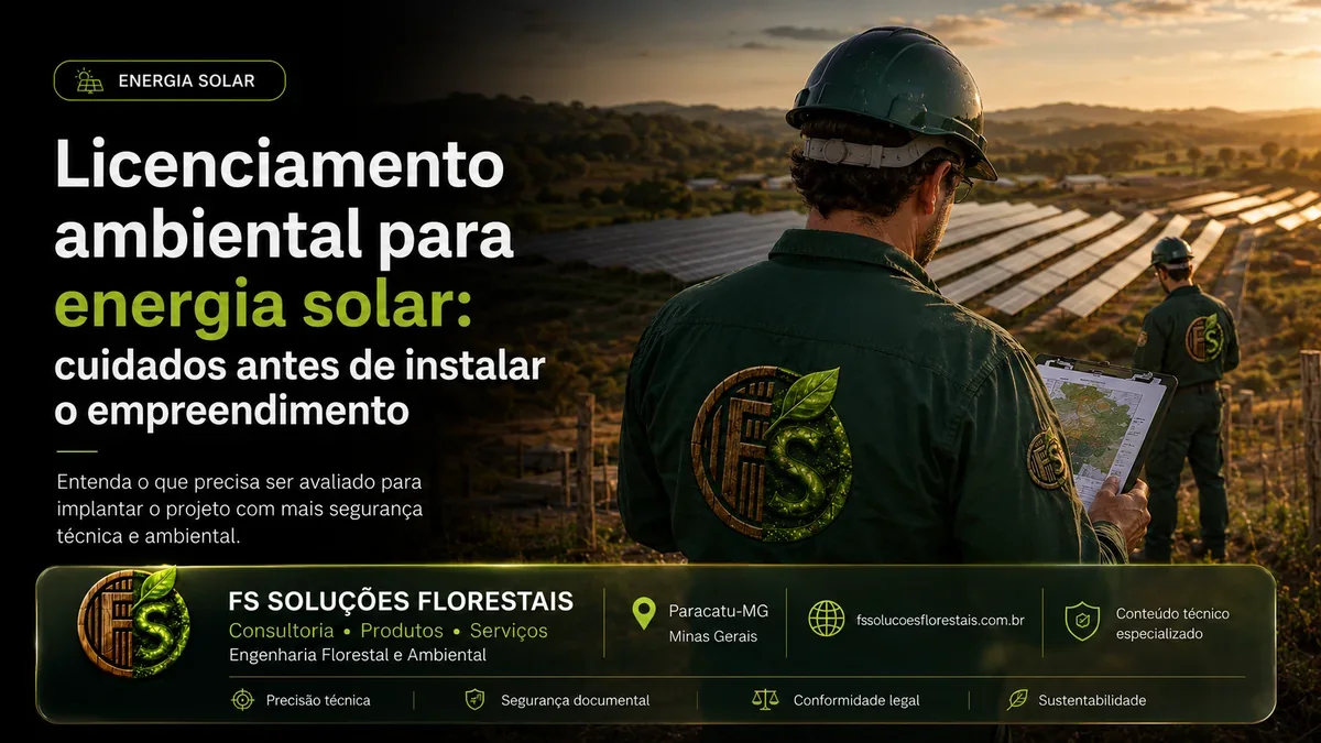 Licenciamento ambiental para energia solar: cuidados antes de instalar o empreendimento