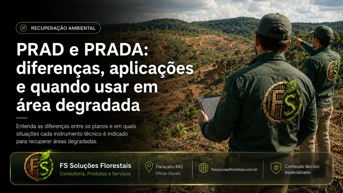 PRAD e PRADA: diferenças, aplicações e quando usar em área degradada